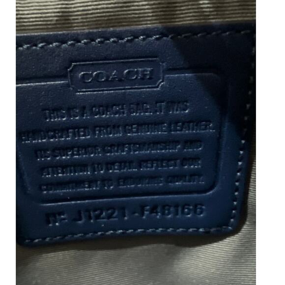 Coach Peyton F48166 Navy Tote & Ivory Leather Wristlet Bundle Excellent Sale!!!! - Picture 8 of 12